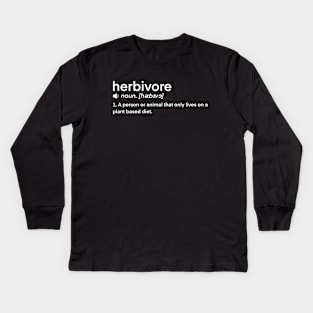 Dictionary Definition word- Herbivore Kids Long Sleeve T-Shirt